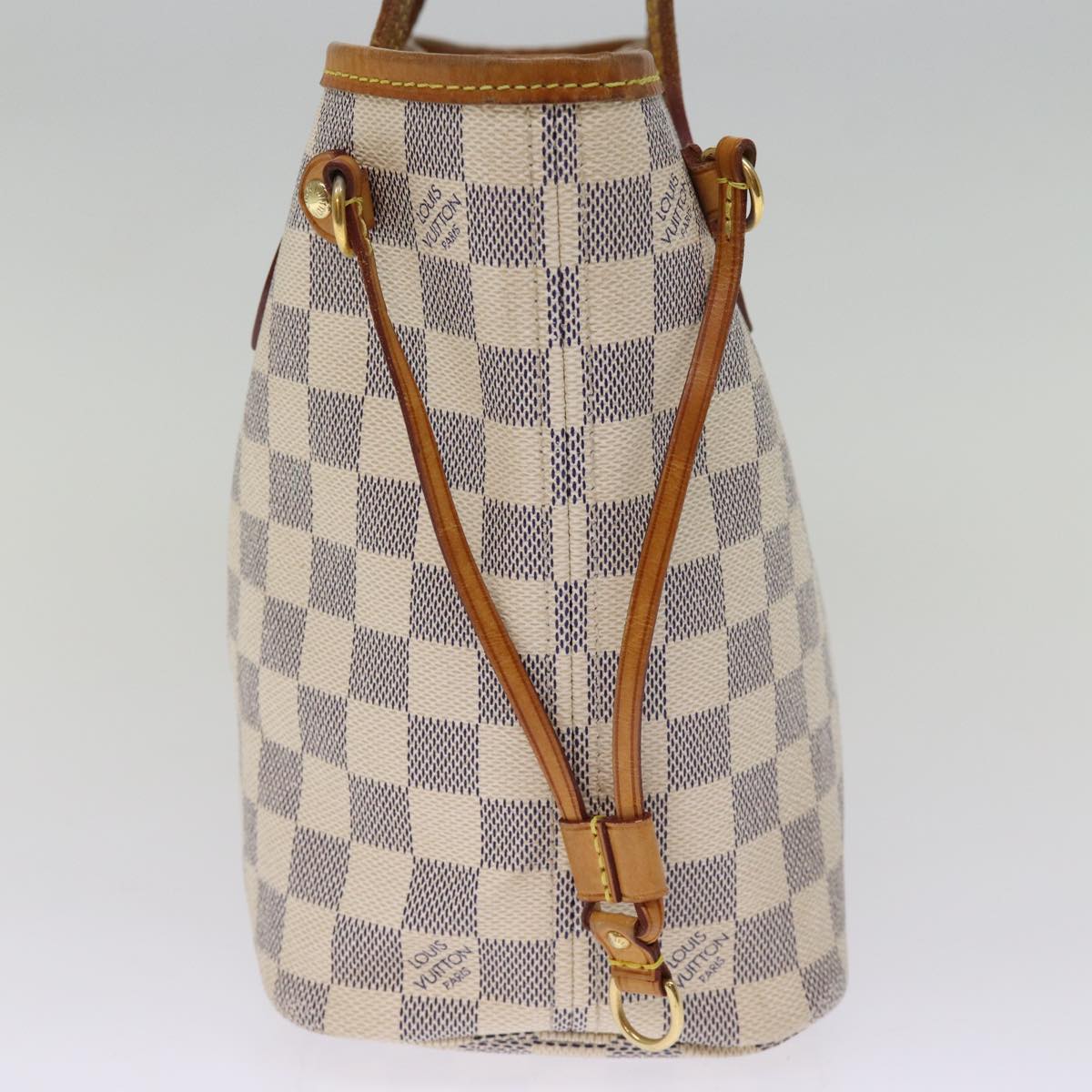 LOUIS VUITTON Damier Azur Neverfull PM Tote Bag N41362 LV 73924