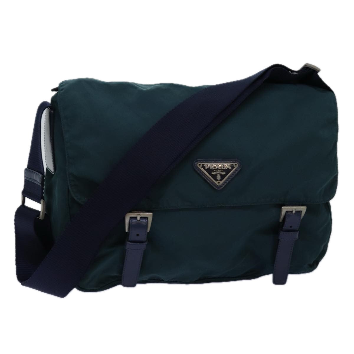 PRADA Shoulder Bag Nylon Green 73973