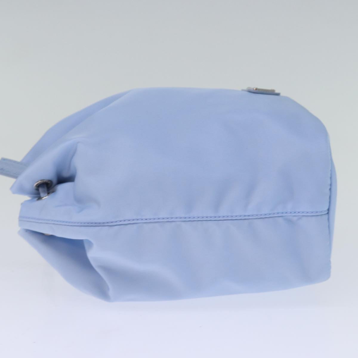 PRADA Drawstring Pouch Nylon Light Blue 73977