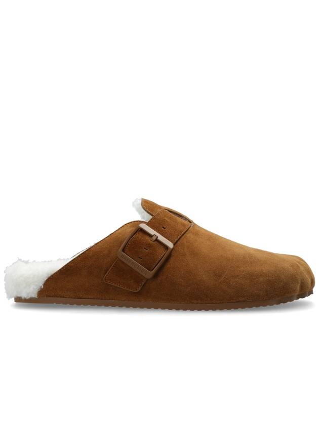 Balenciaga Sunday Shearling Mules Beige