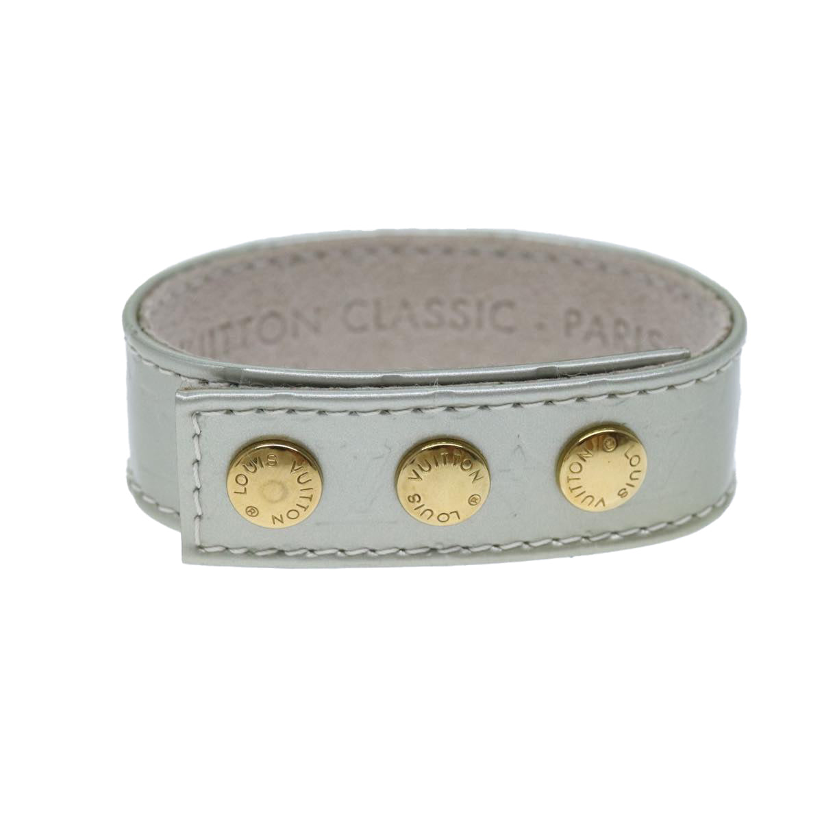 LOUIS VUITTON Monogram Vernis Bracelet 2001 Paris Only Gris LV 74009
