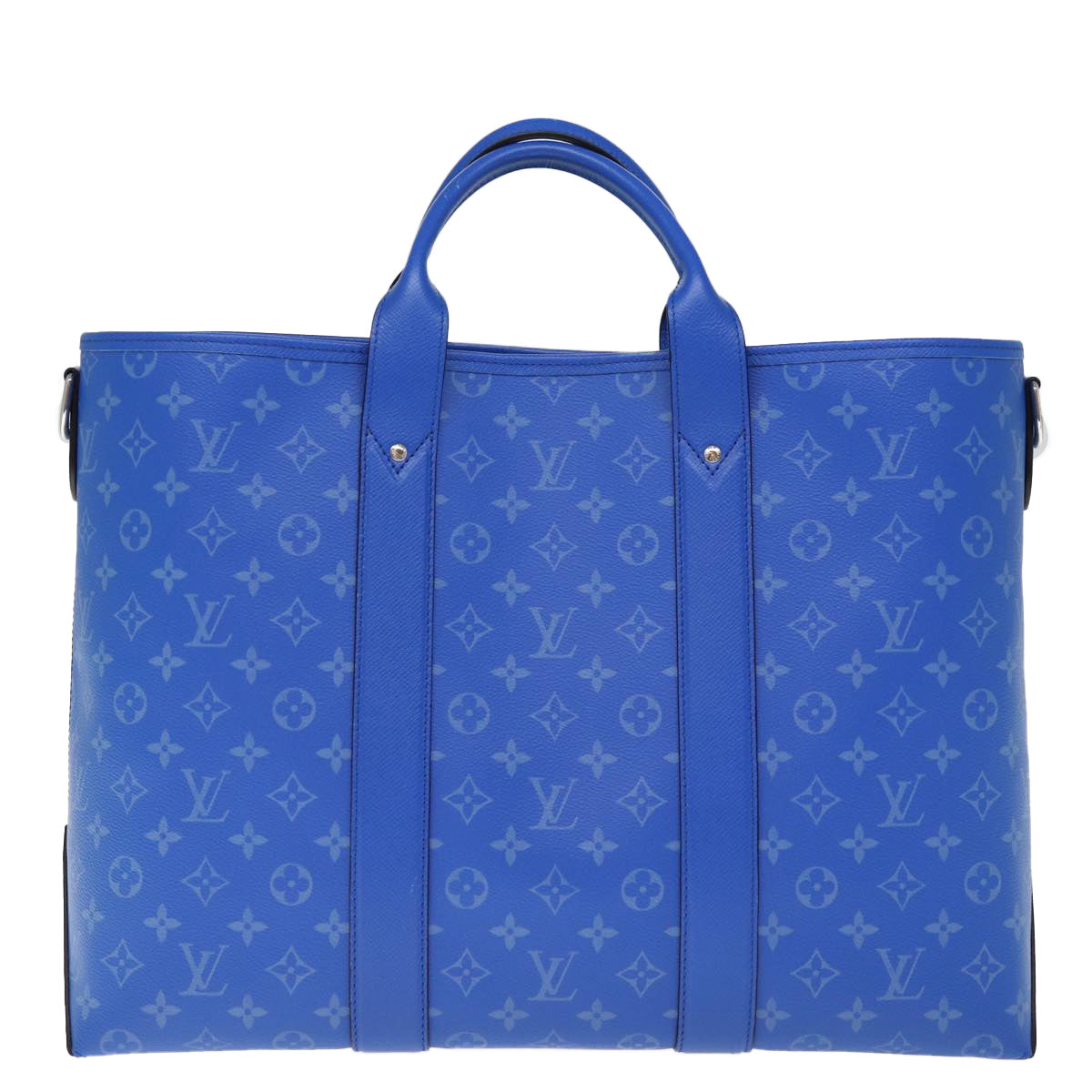 LOUIS VUITTON Taigalama Weekend Tote NM Tote Bag 2way Blue M31010 LV 74022S
