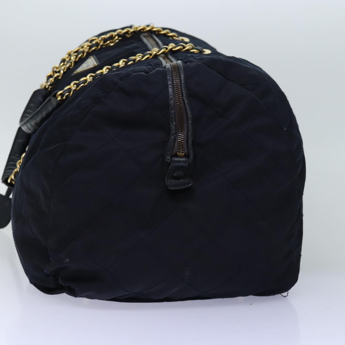 PRADA Boston Bag Nylon Navy 74102