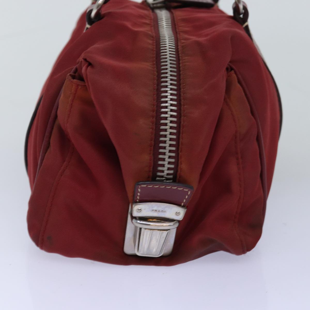 PRADA Hand Bag Nylon Bordeaux 74195