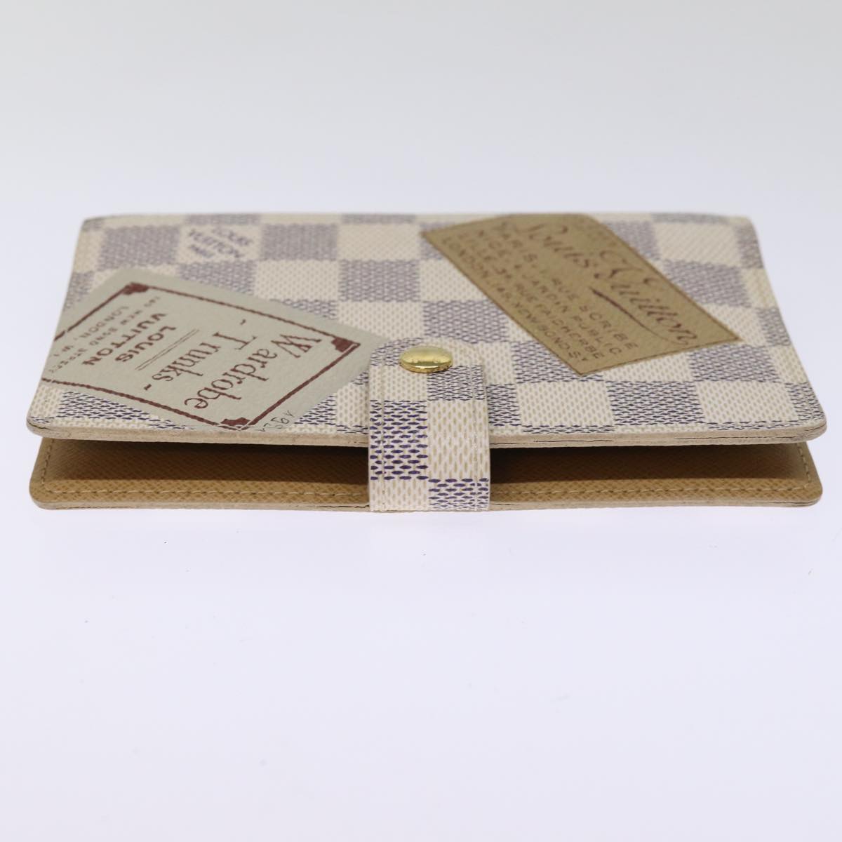 LOUIS VUITTON Damier Azur Agenda PM Day Cover Label Collection R21070 74325