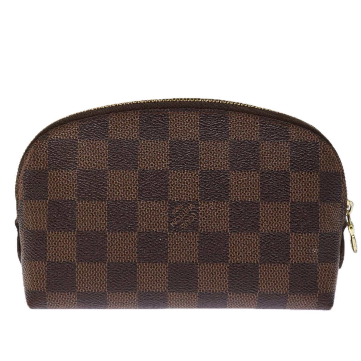 LOUIS VUITTON Damier Ebene Pochette Cosmetic PM Pouch N47516 LV 74333
