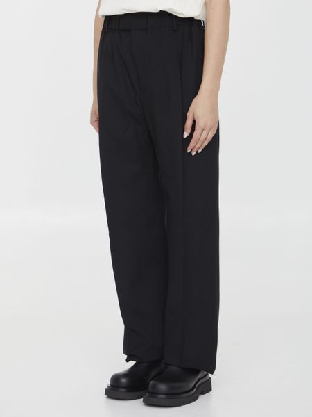 BOTTEGA VENETA Elegant Women's Wool Trousers for Fall 2023