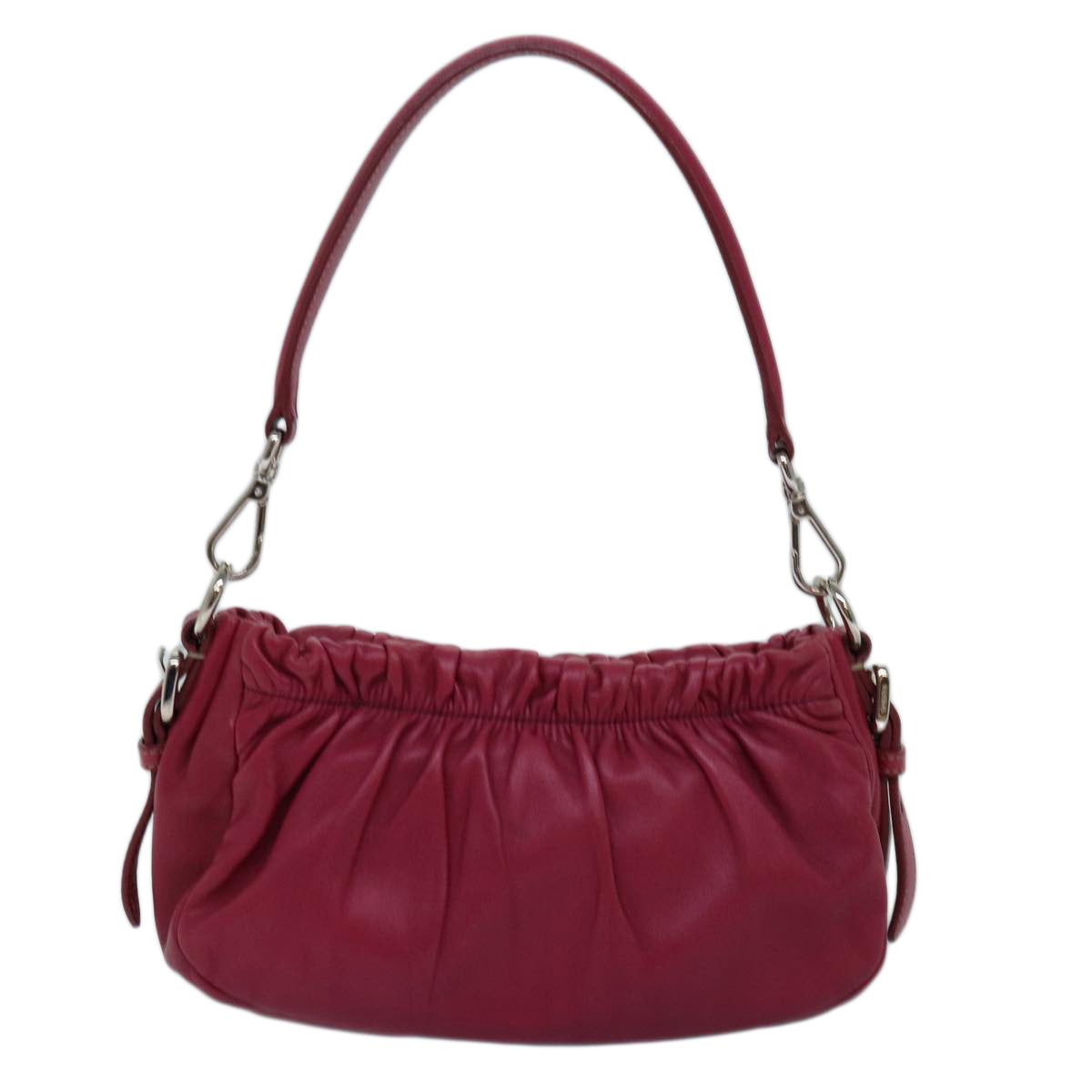 PRADA Shoulder Bag Leather Pink 74393