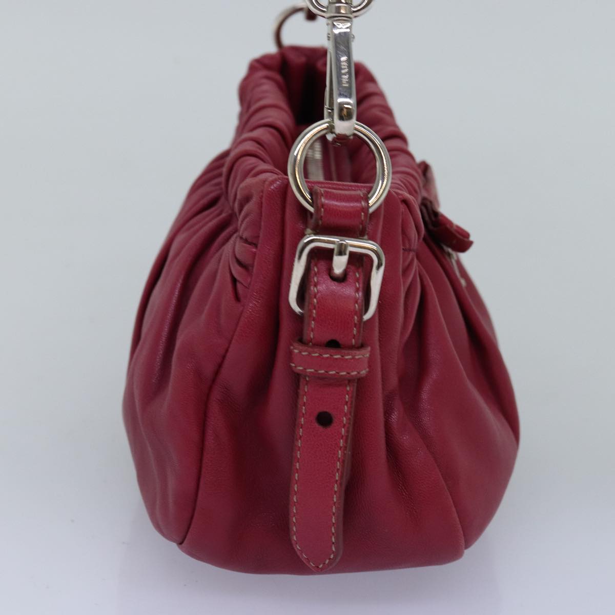 PRADA Shoulder Bag Leather Pink 74393