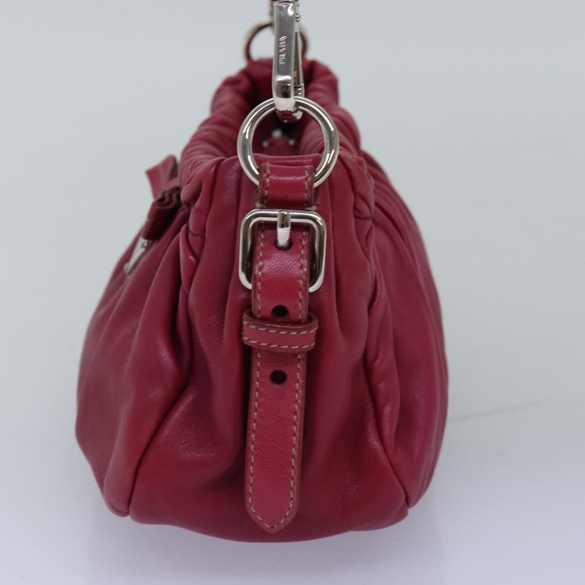 PRADA Shoulder Bag Leather Pink 74393