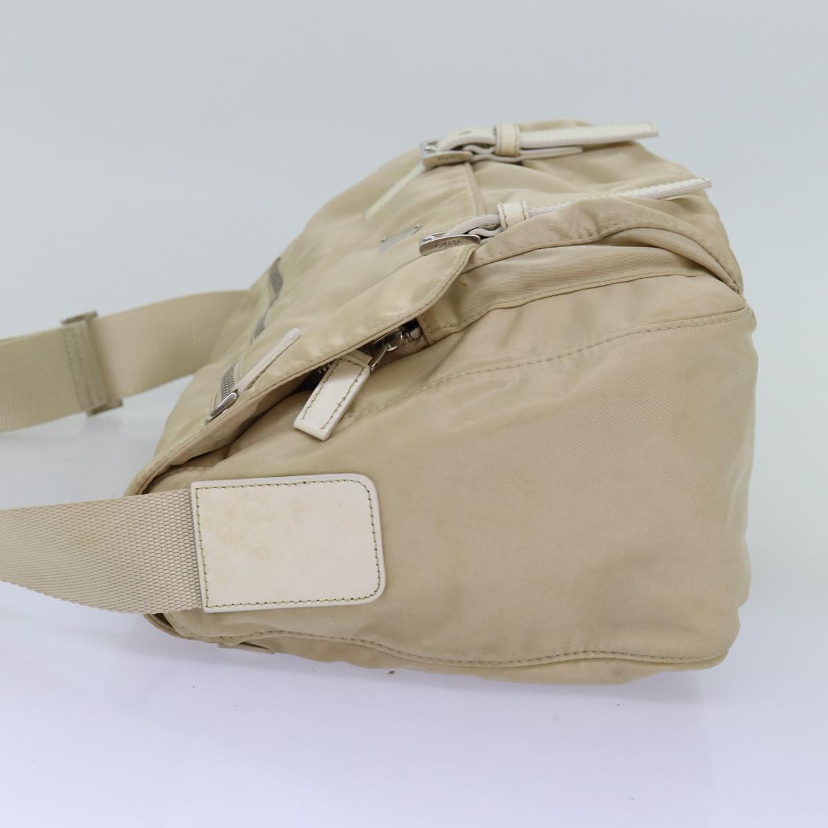 PRADA Shoulder Bag Nylon Beige 74401