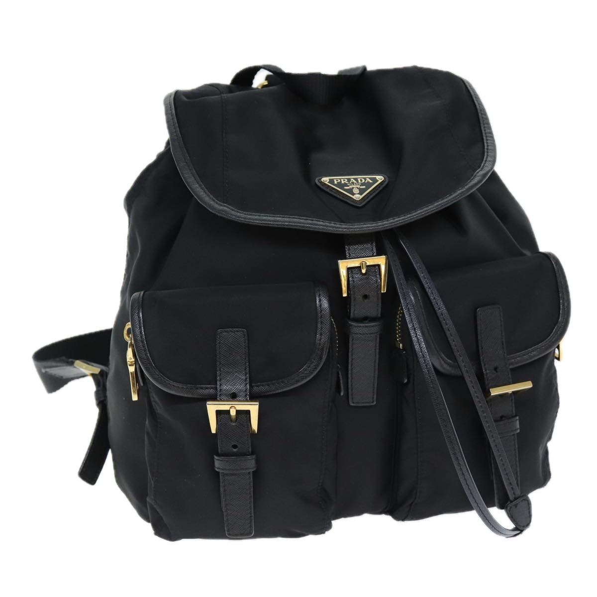 PRADA Backpack Nylon Black 74402A