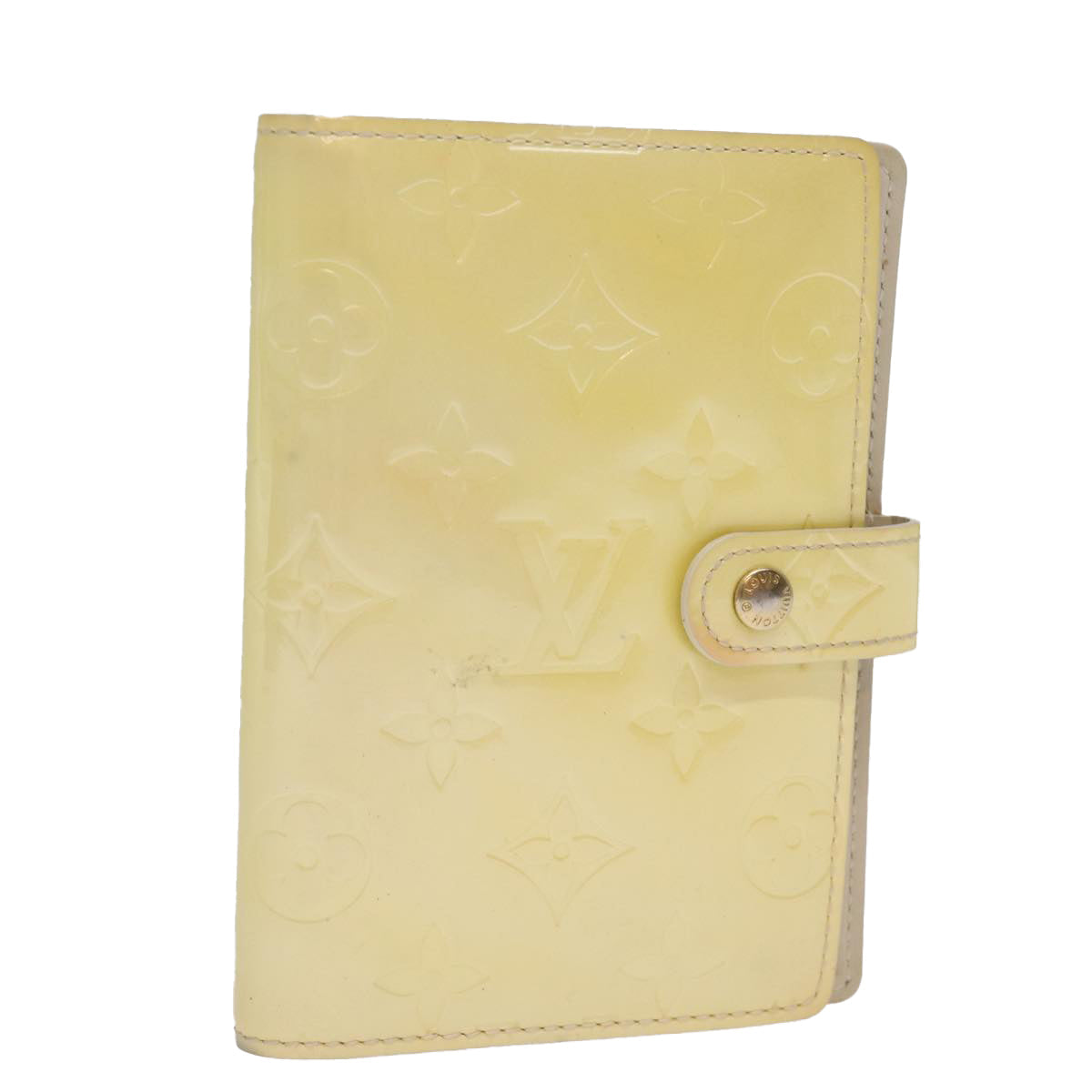 LOUIS VUITTON Vernis Agenda PM Day Planner Cover Perle R21010 LV 74414