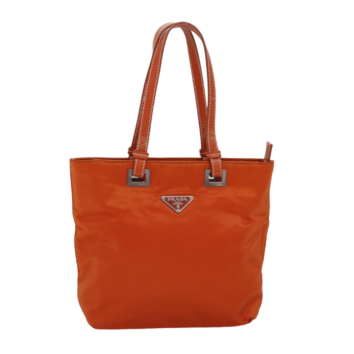 PRADA Hand Bag Nylon Orange 74418