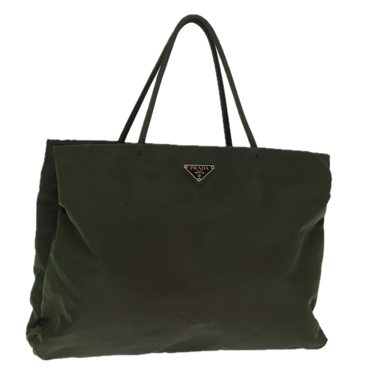 PRADA Tote Bag Nylon Khaki 74419