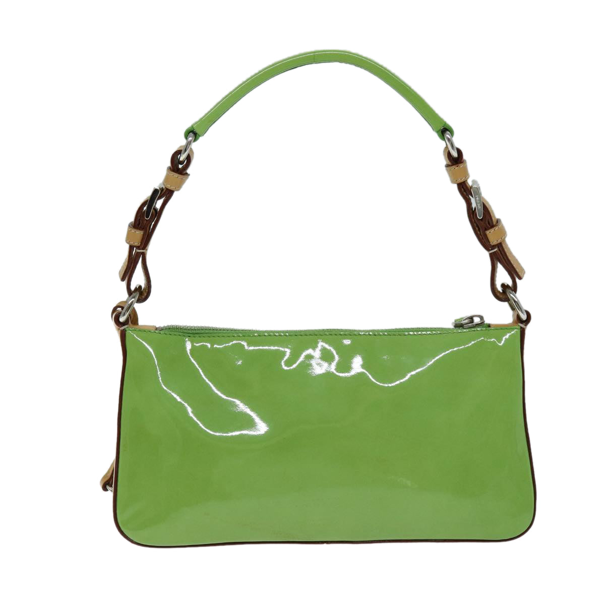 PRADA Shoulder Pouch Enamel Green 74453