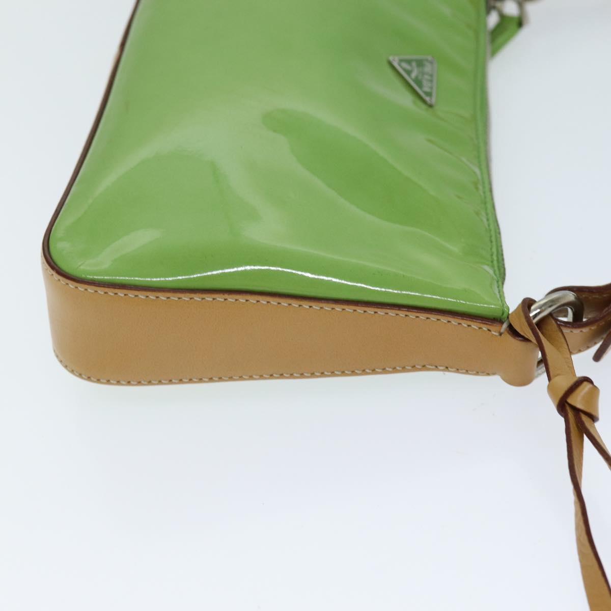PRADA Shoulder Pouch Enamel Green 74453