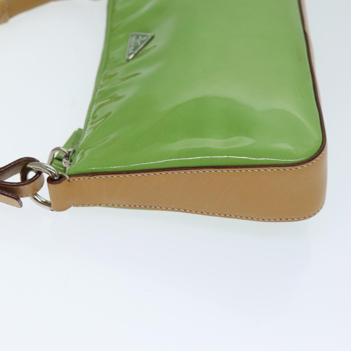 PRADA Shoulder Pouch Enamel Green 74453