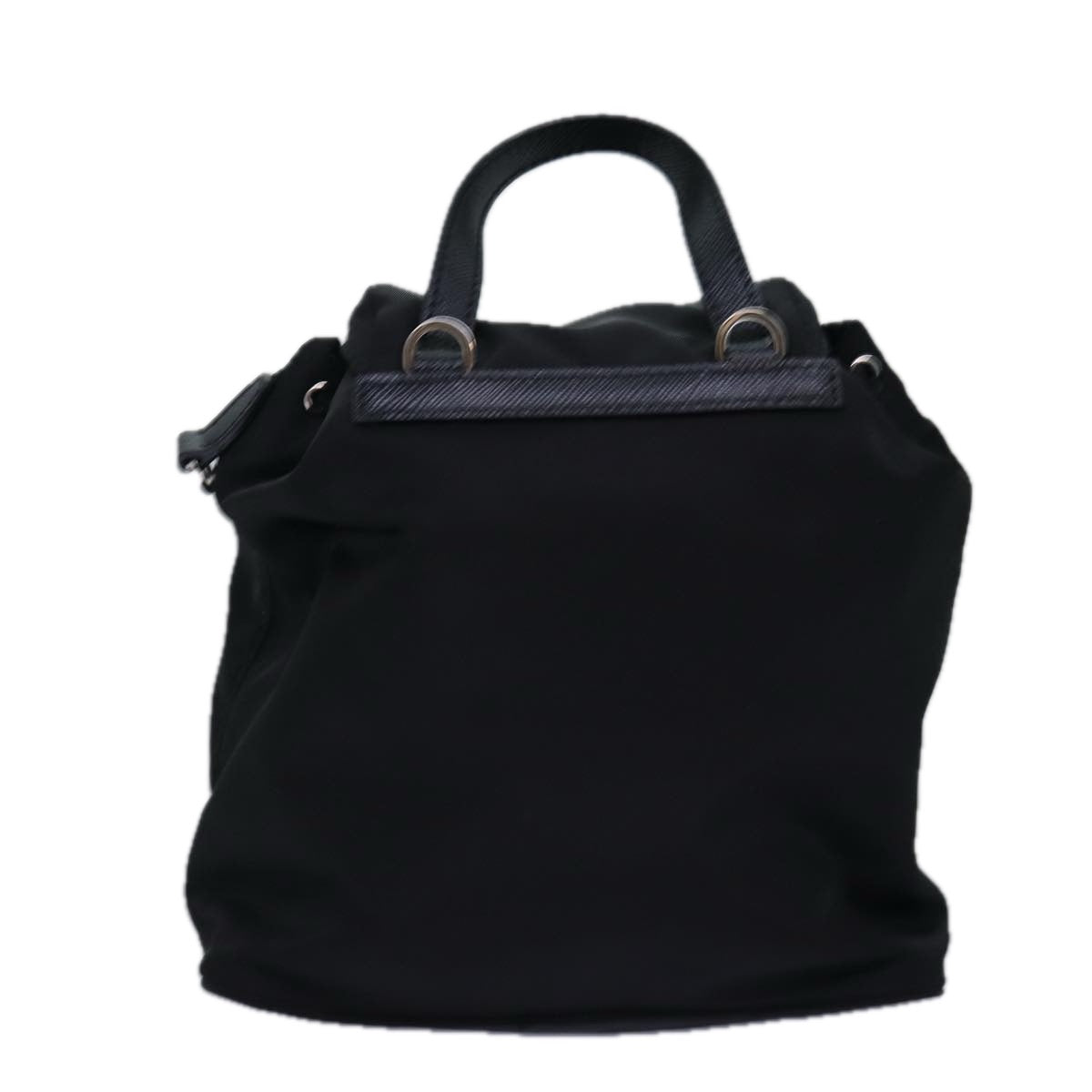 PRADA Chain Shoulder Bag Nylon Black 74455A
