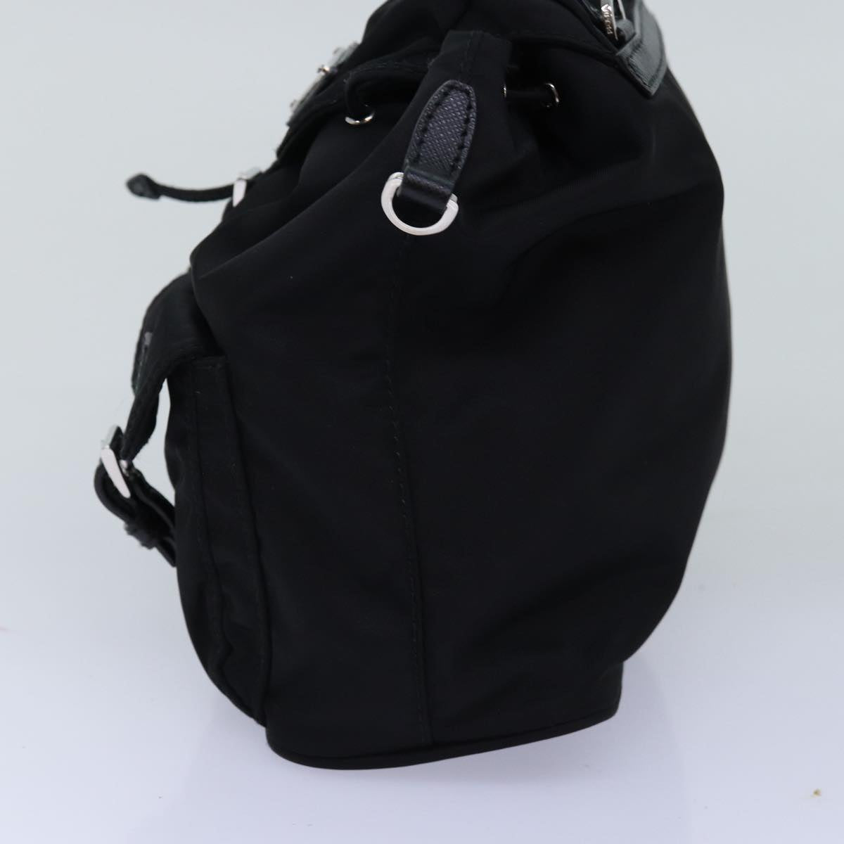 PRADA Chain Shoulder Bag Nylon Black 74455A