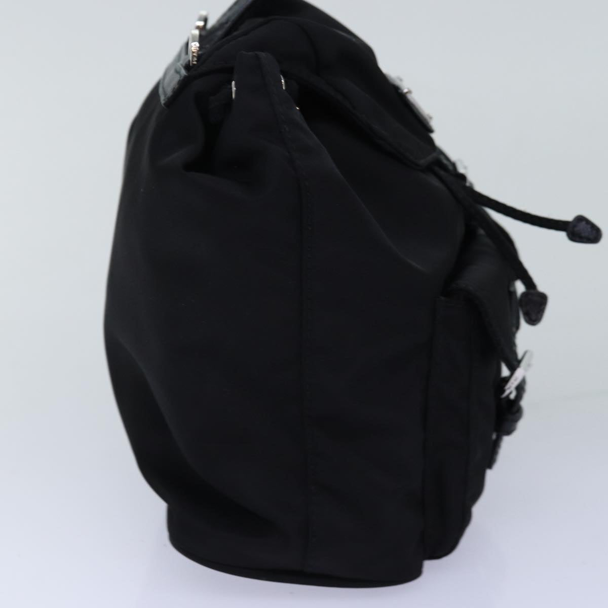 PRADA Chain Shoulder Bag Nylon Black 74455A