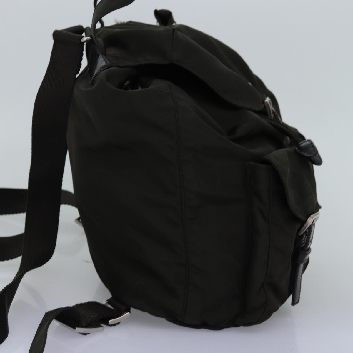 PRADA Backpack Nylon Khaki 74467