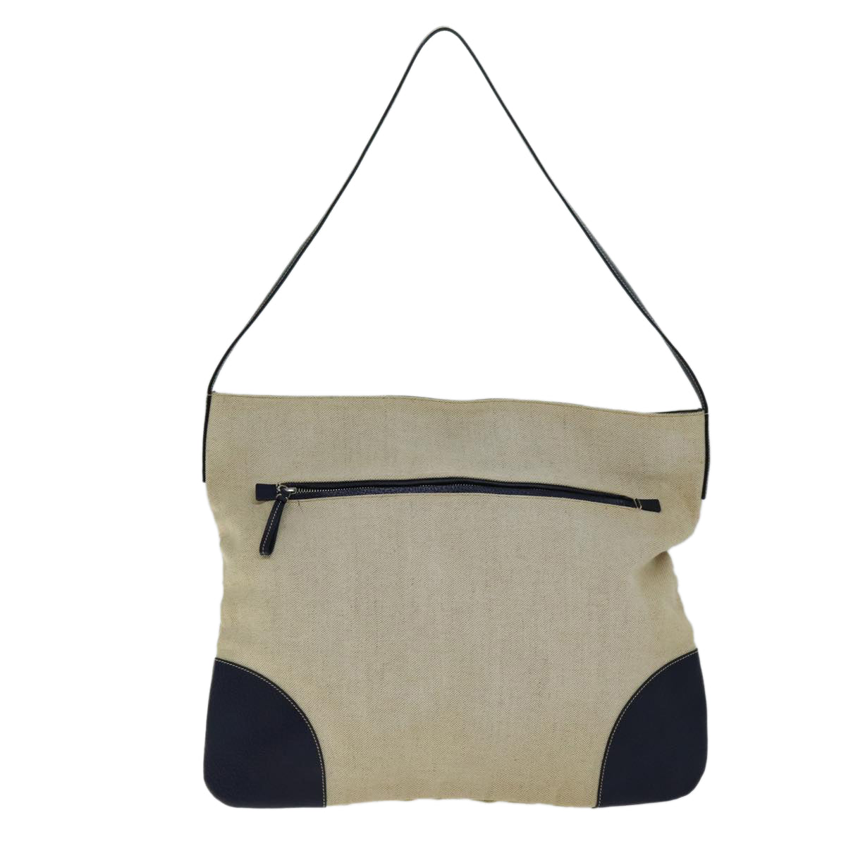 PRADA Shoulder Bag Canvas Beige 74475