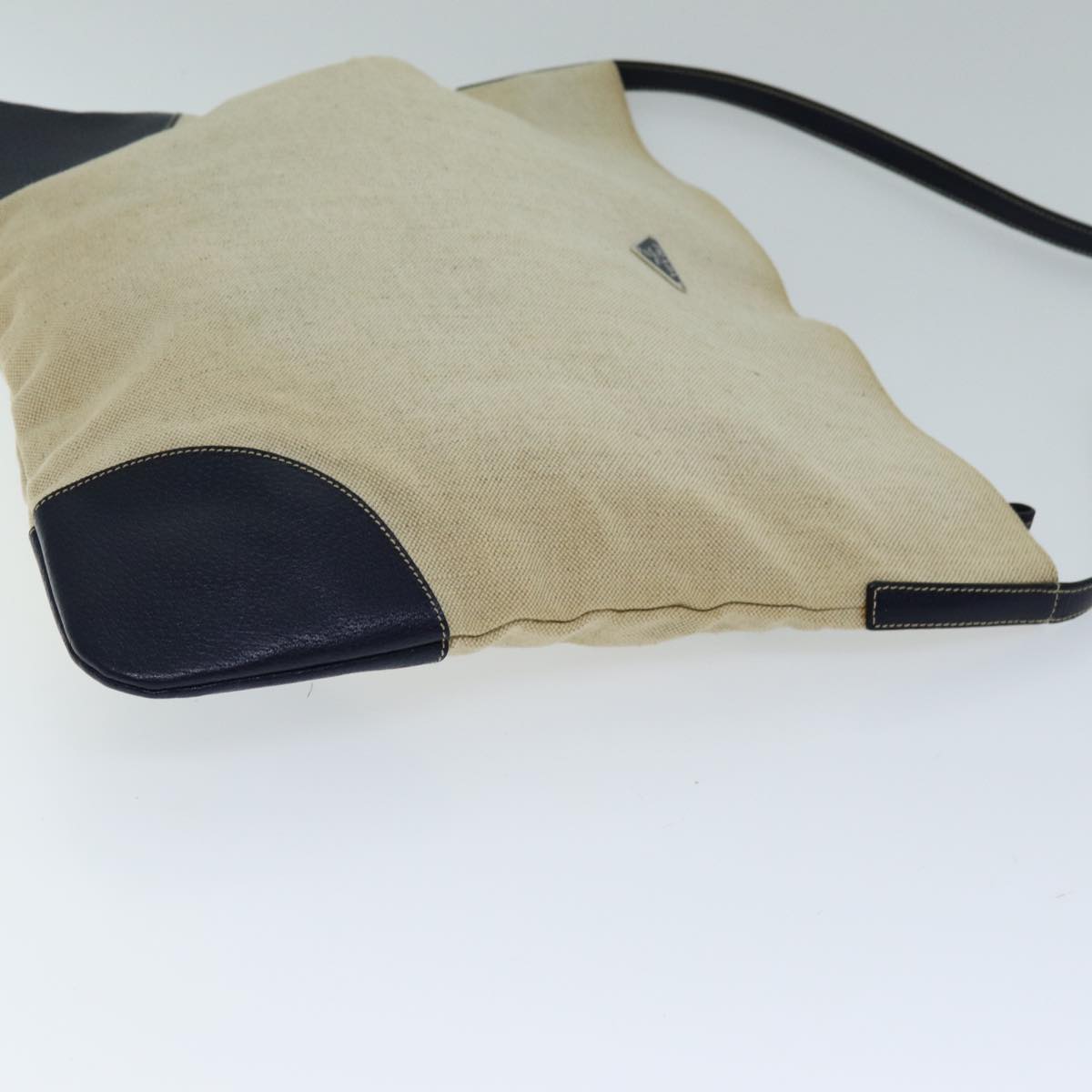 PRADA Shoulder Bag Canvas Beige 74475