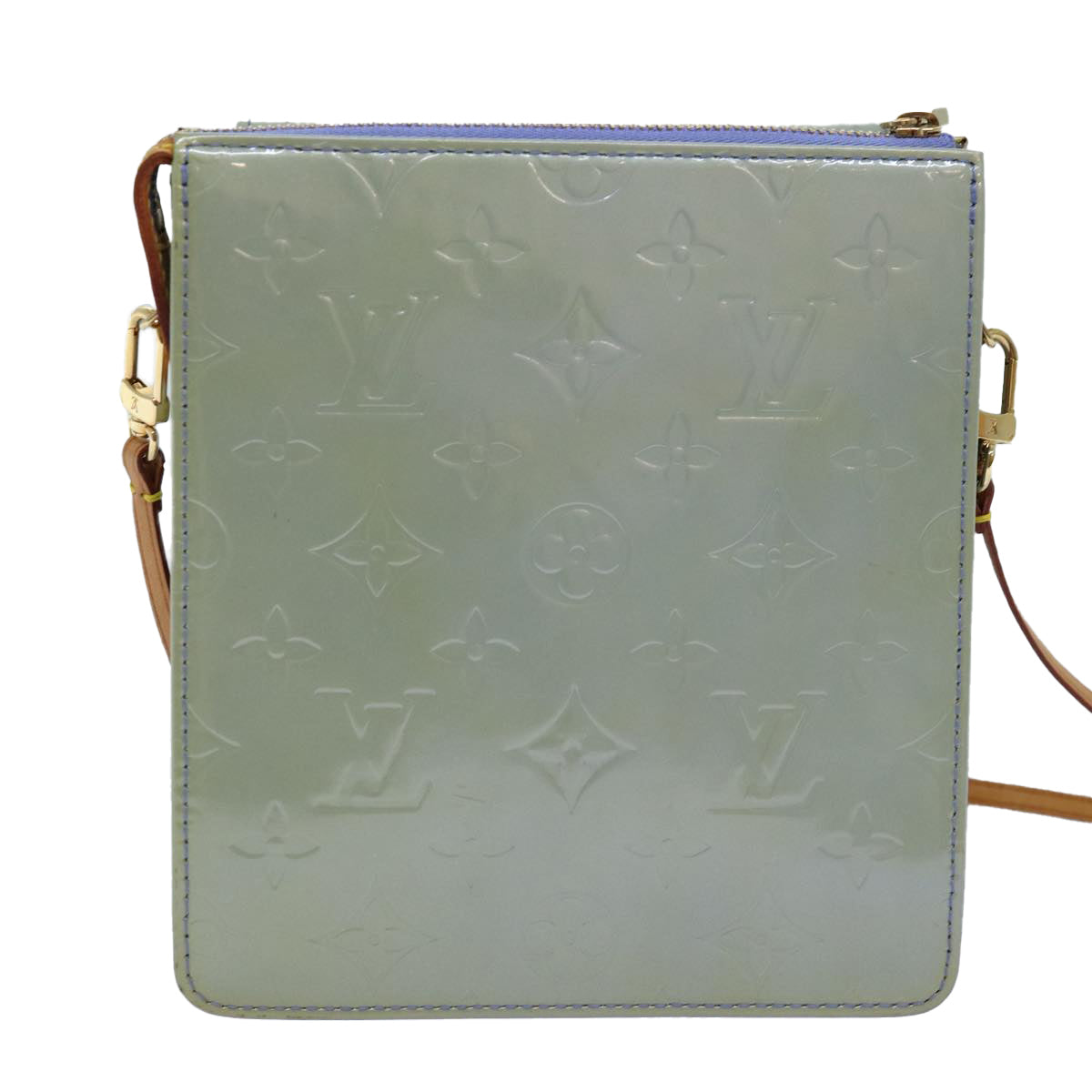 LOUIS VUITTON Monogram Vernis Motto Pouch Lavande M91224 LV 74489