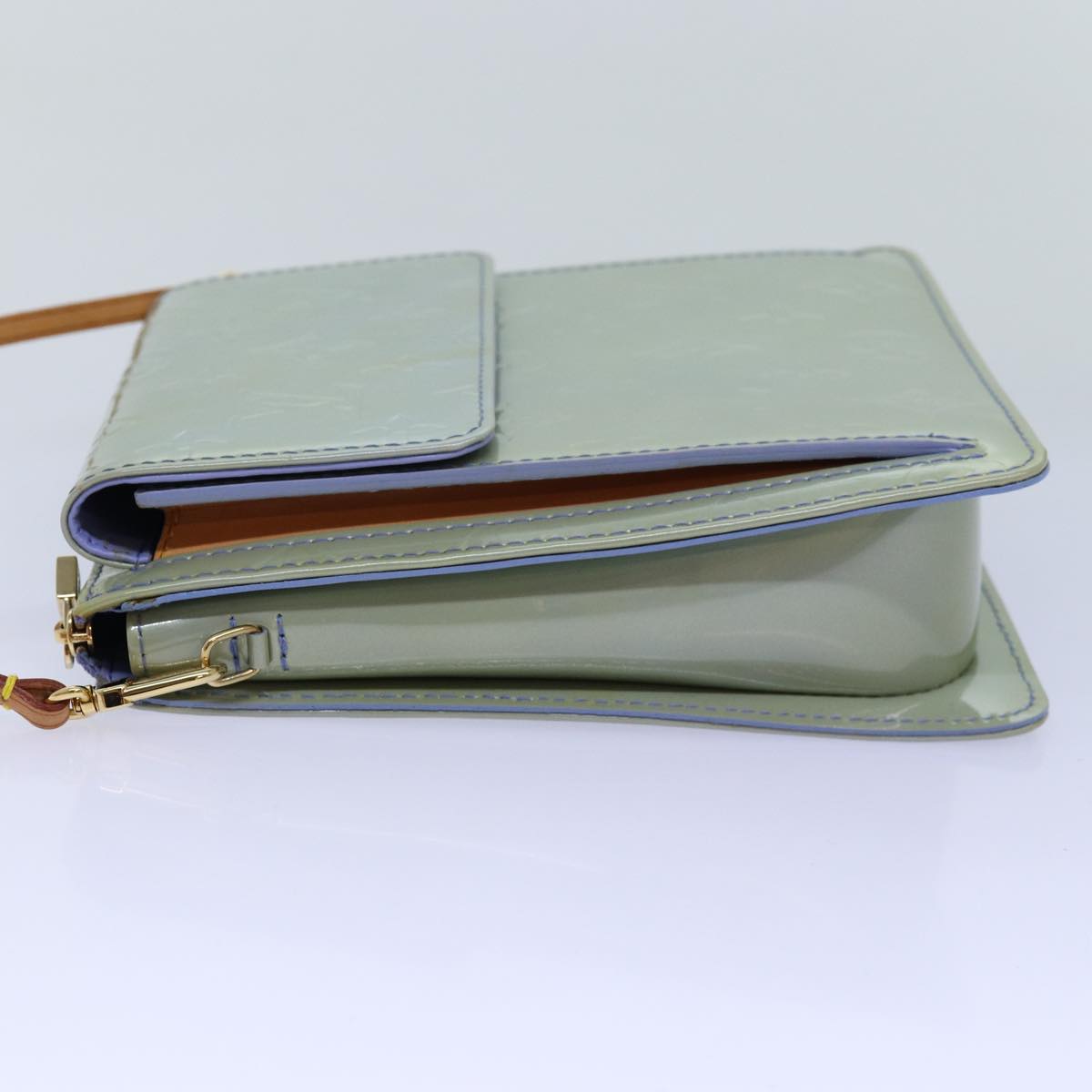 LOUIS VUITTON Monogram Vernis Motto Pouch Lavande M91224 LV 74489