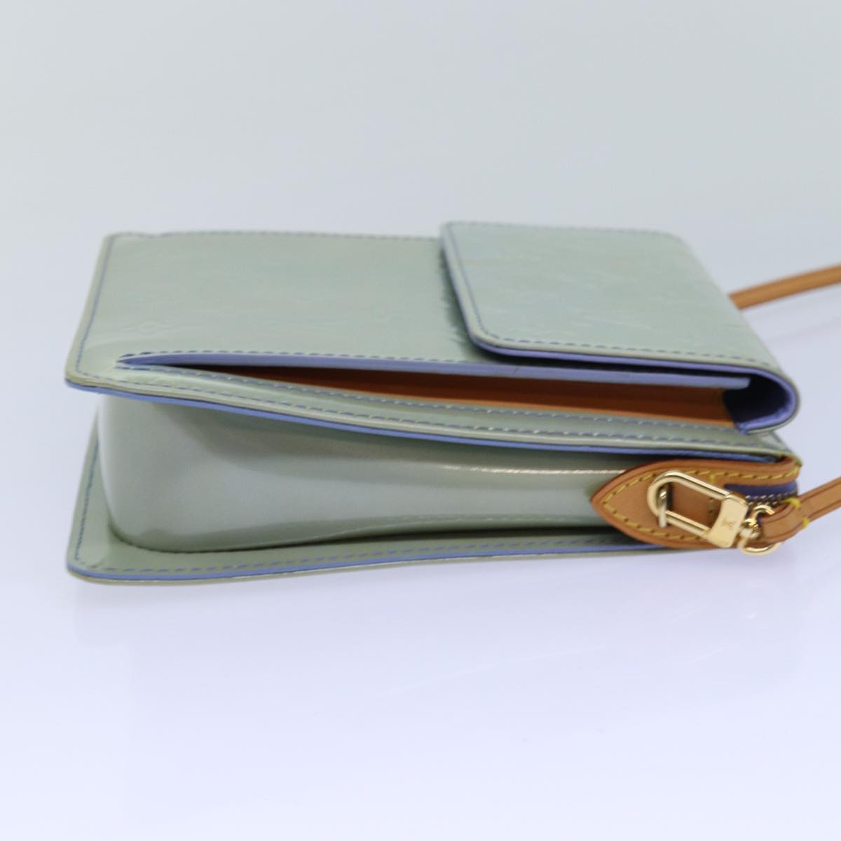 LOUIS VUITTON Monogram Vernis Motto Pouch Lavande M91224 LV 74489