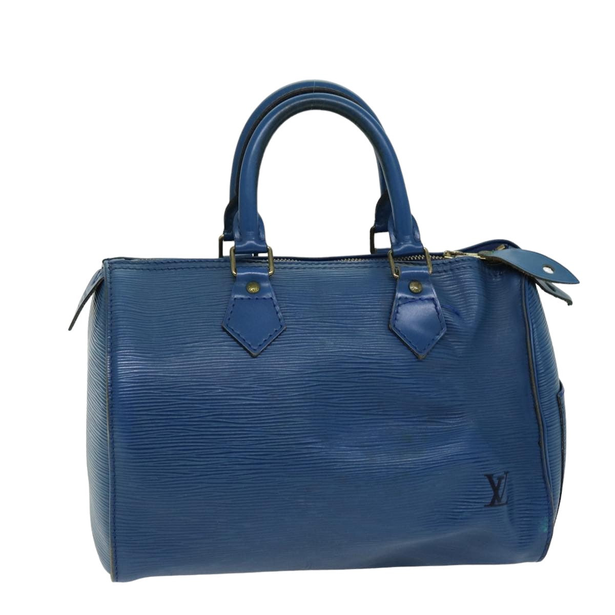 LOUIS VUITTON Epi Speedy 25 Hand Bag Toledo Blue M43015 LV 74506