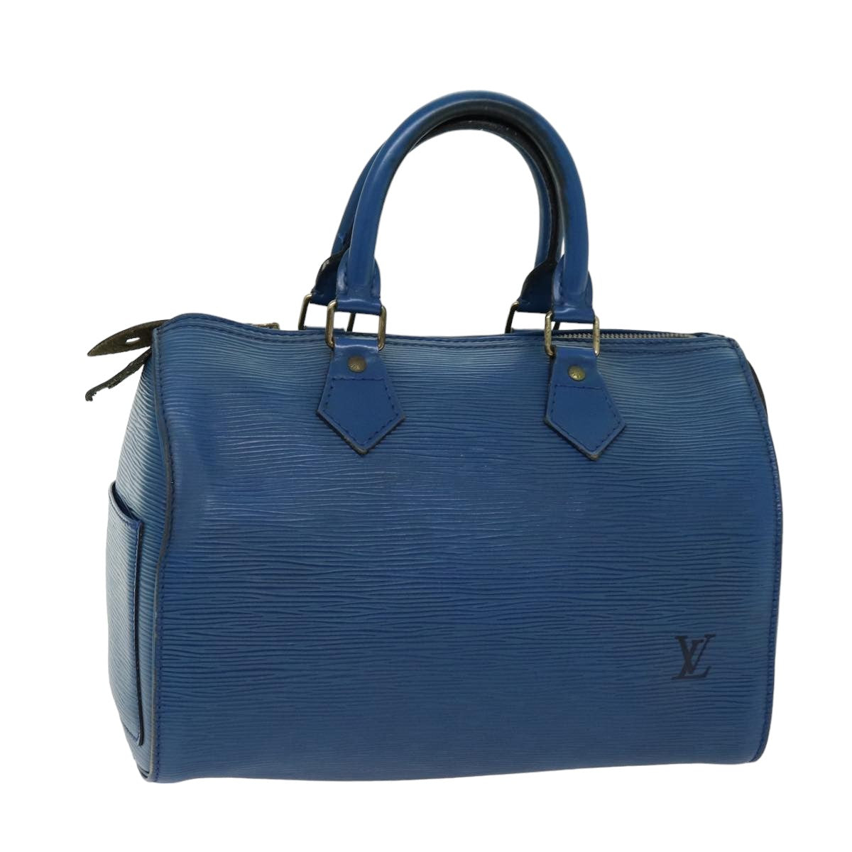 LOUIS VUITTON Epi Speedy 25 Hand Bag Toledo Blue M43015 LV 74506