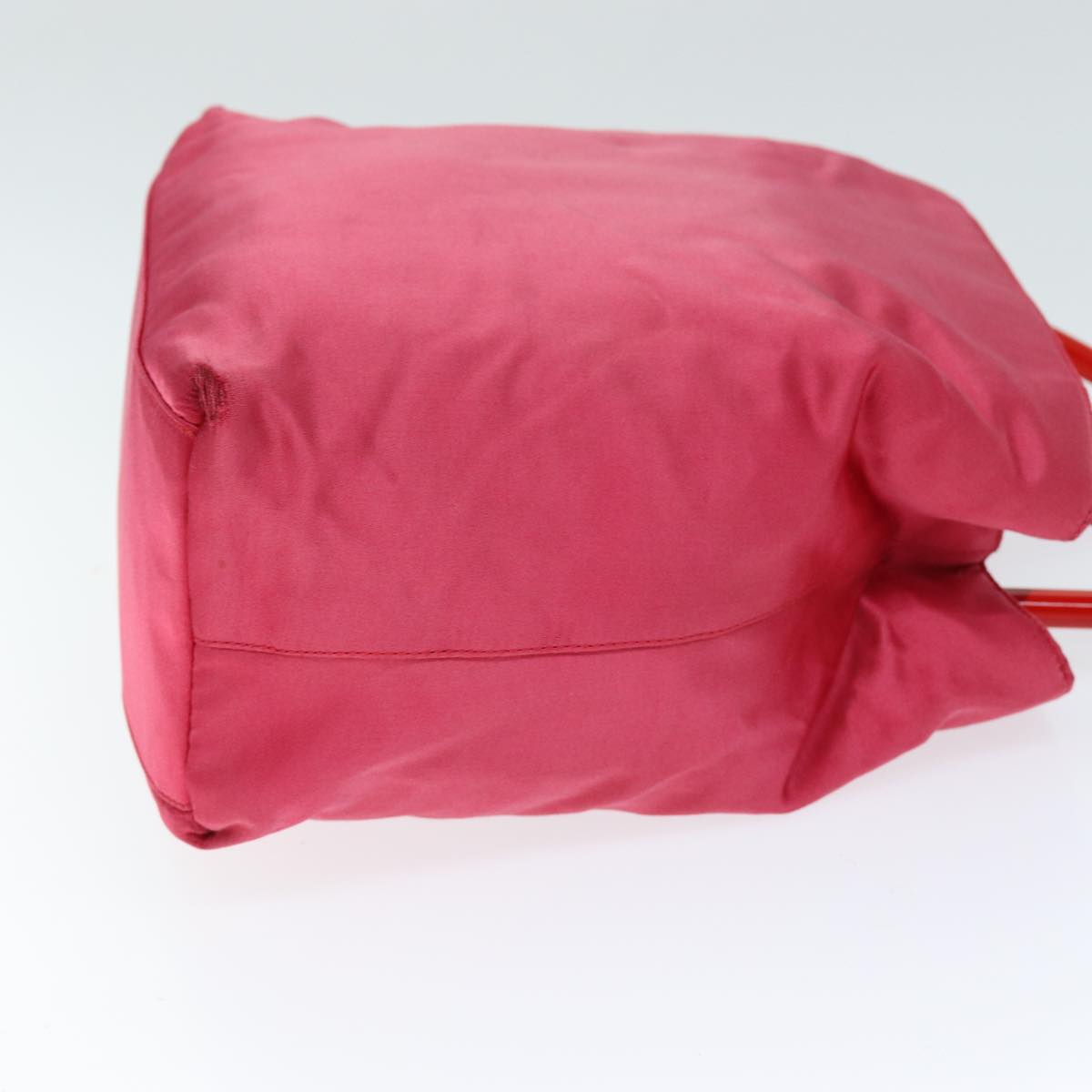 PRADA Hand Bag Satin Pink 74537