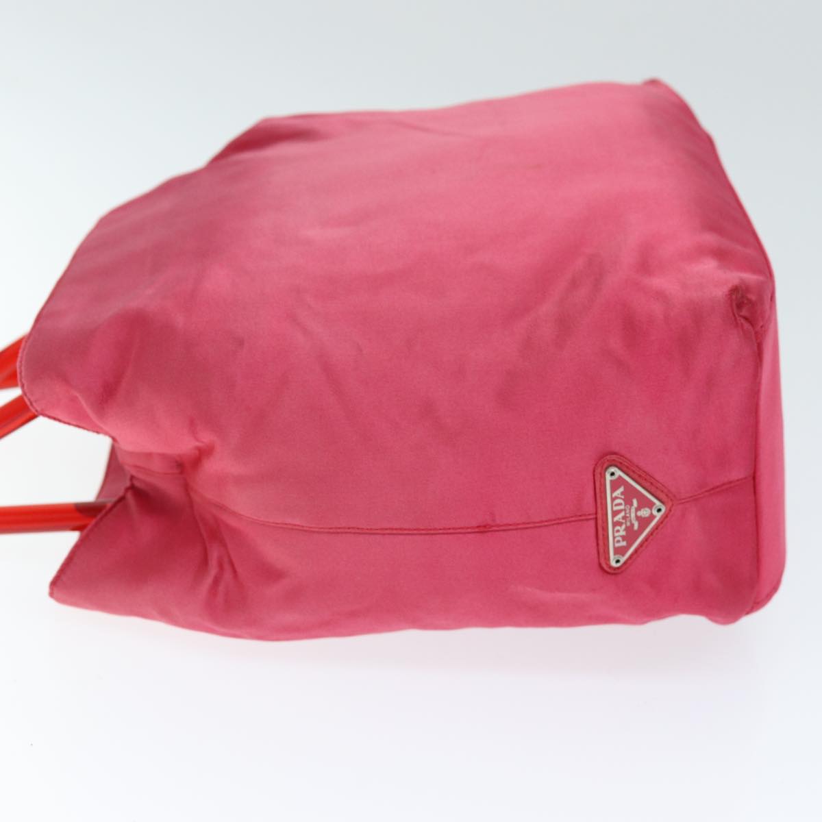 PRADA Hand Bag Satin Pink 74537