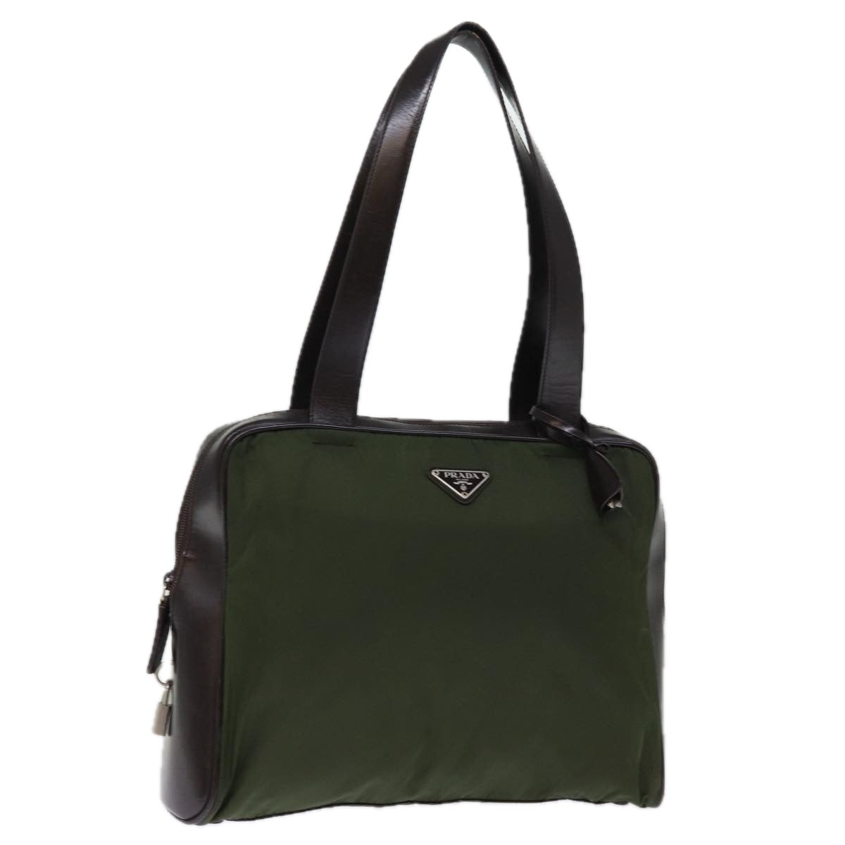 PRADA Shoulder Bag Nylon Khaki 74578