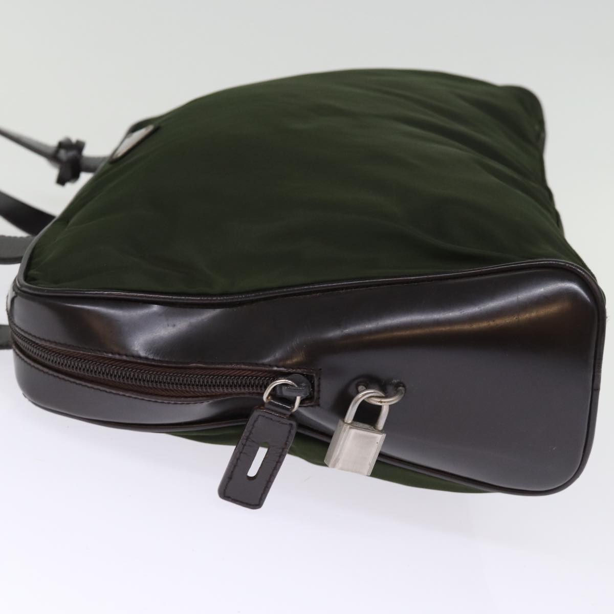 PRADA Shoulder Bag Nylon Khaki 74578