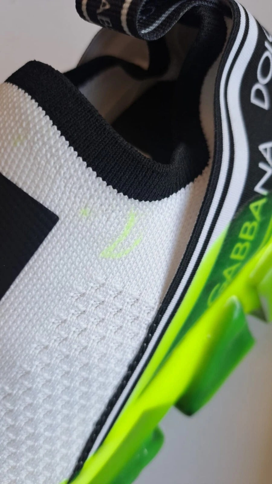 Dolce & Gabbana White Yellow Slip On Sorrento Sneakers Women's Shoes ()