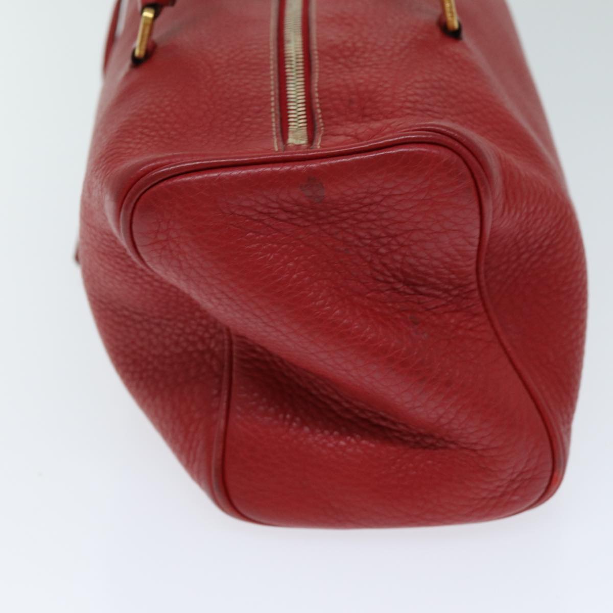 PRADA Hand Bag Leather Red 74630