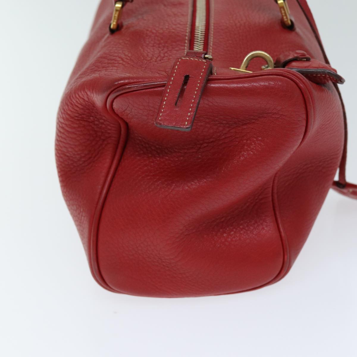 PRADA Hand Bag Leather Red 74630