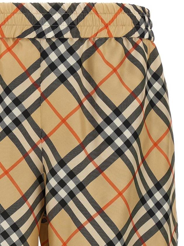 Burberry Burberry Check Silk Bermuda Shorts