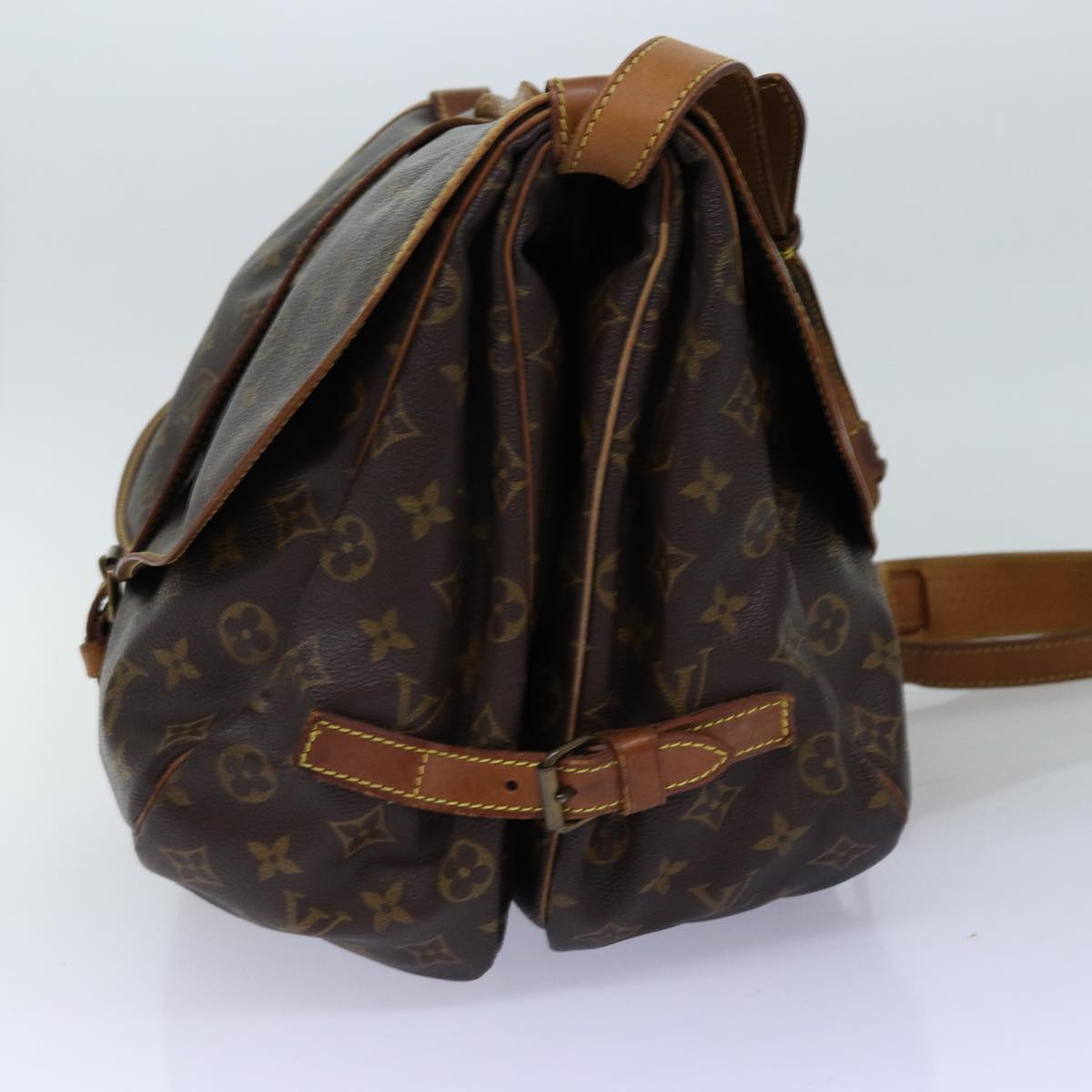 LOUIS VUITTON Monogram Saumur 35 Shoulder Bag M42254 LV 74714