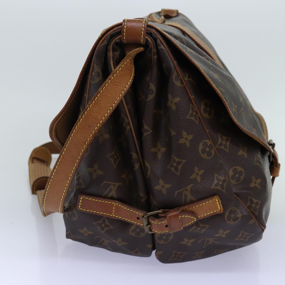 LOUIS VUITTON Monogram Saumur 35 Shoulder Bag M42254 LV 74714