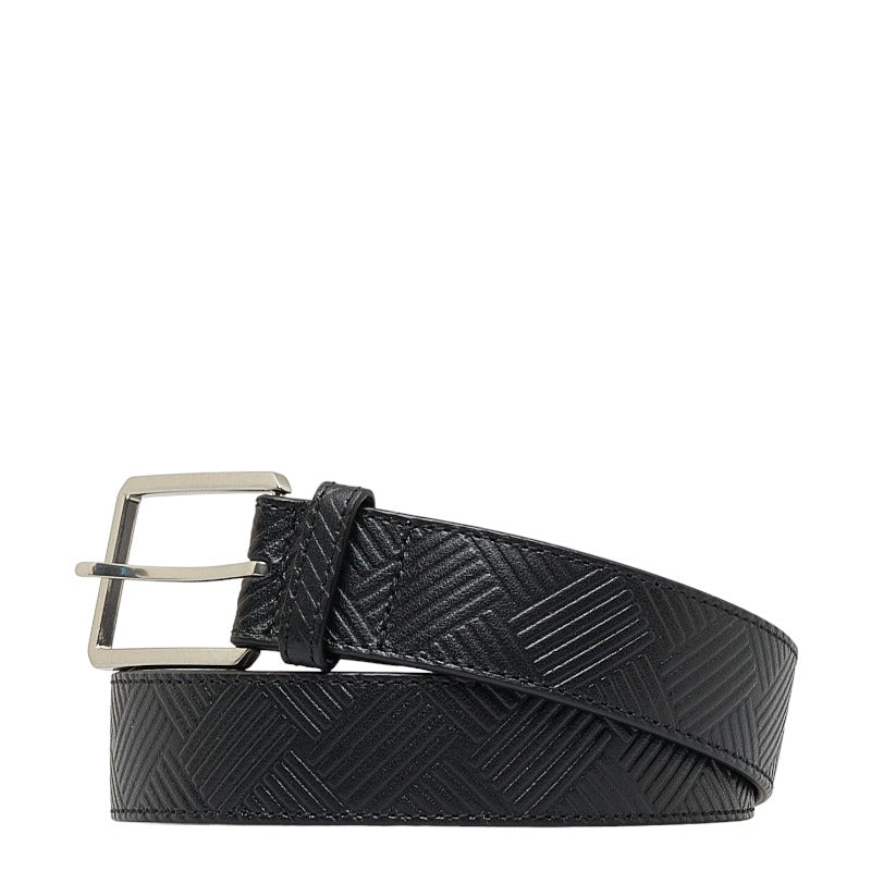 Bottega Veneta Mens Belt in Leather Black 95/38