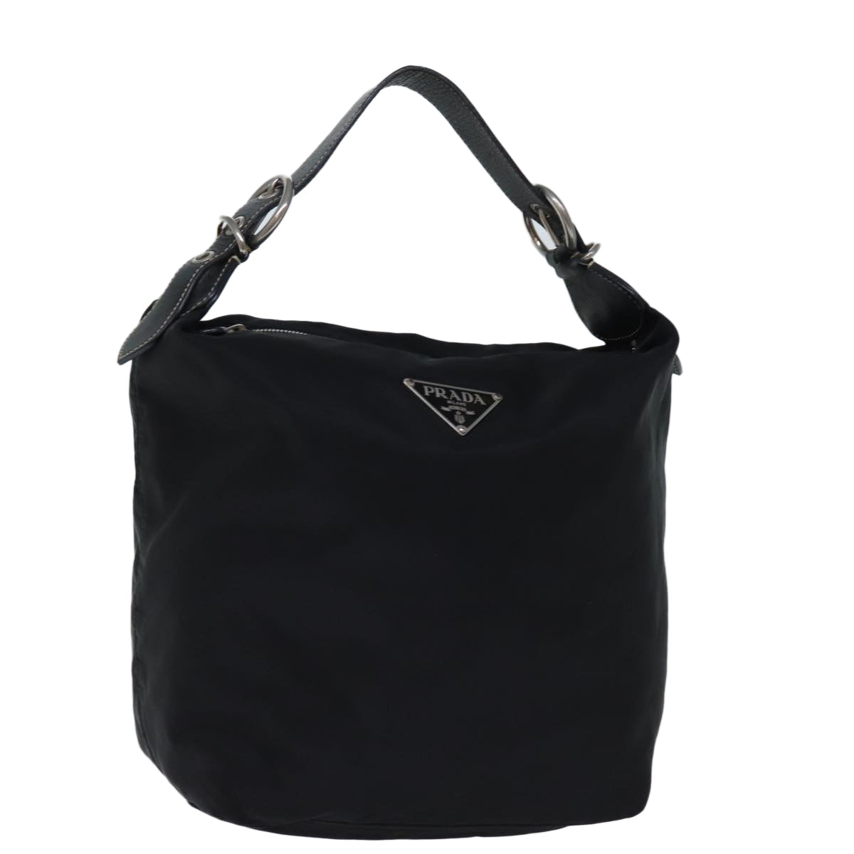 PRADA Hand Bag Nylon Black 74738