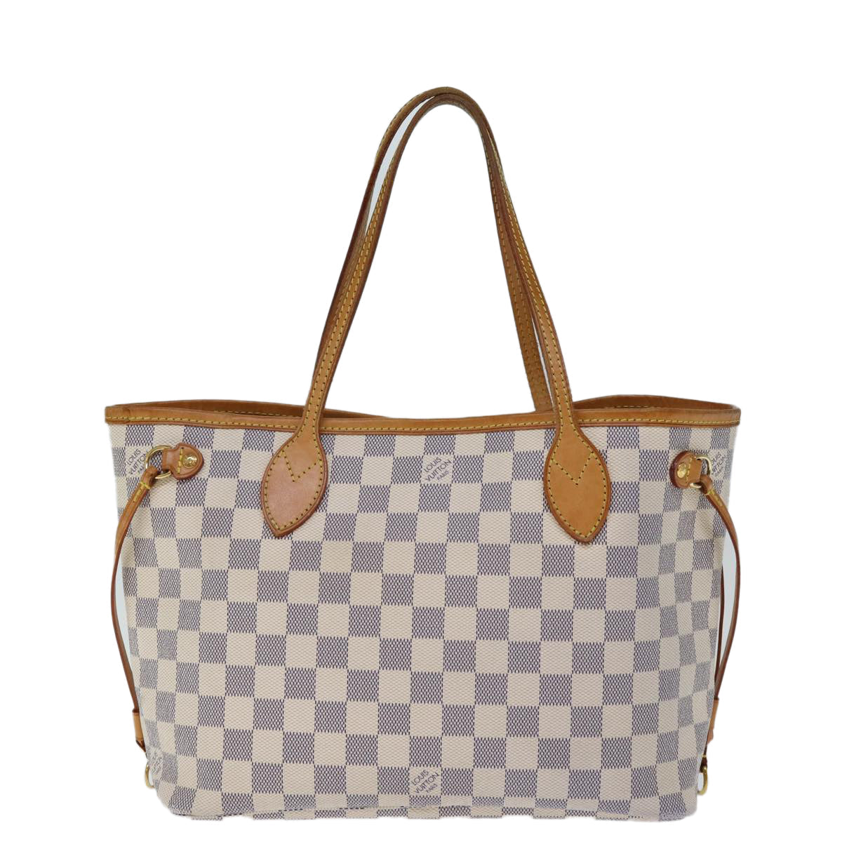 LOUIS VUITTON Damier Azur Neverfull PM Tote Bag N41362 LV 74750