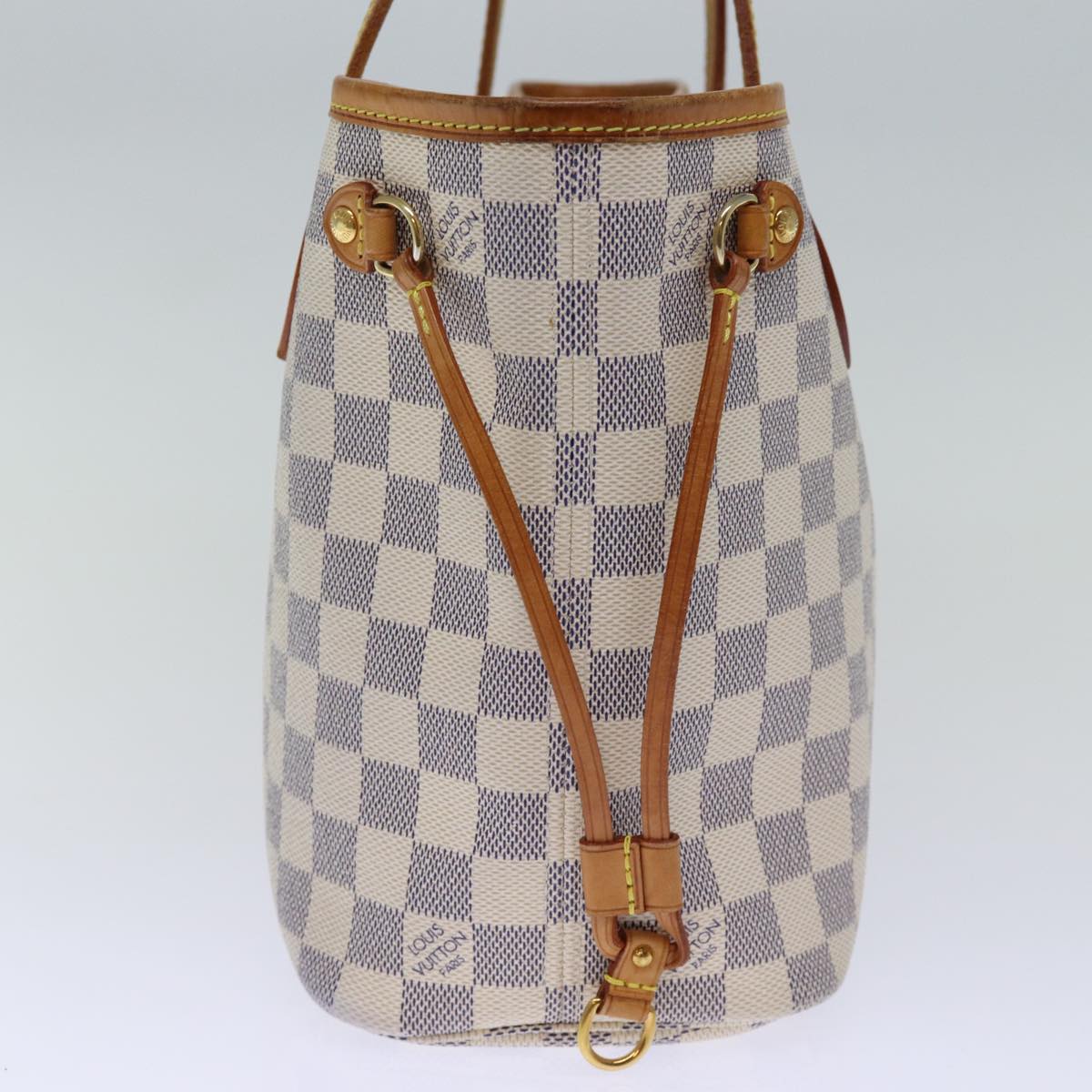 LOUIS VUITTON Damier Azur Neverfull PM Tote Bag N41362 LV 74750