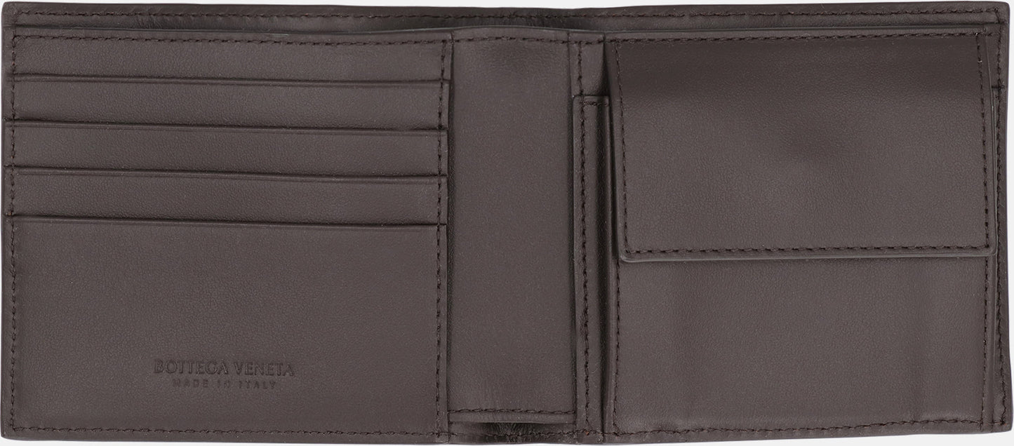 BOTTEGA VENETA Leather Intrecciato Mini Bi-Fold Wallet