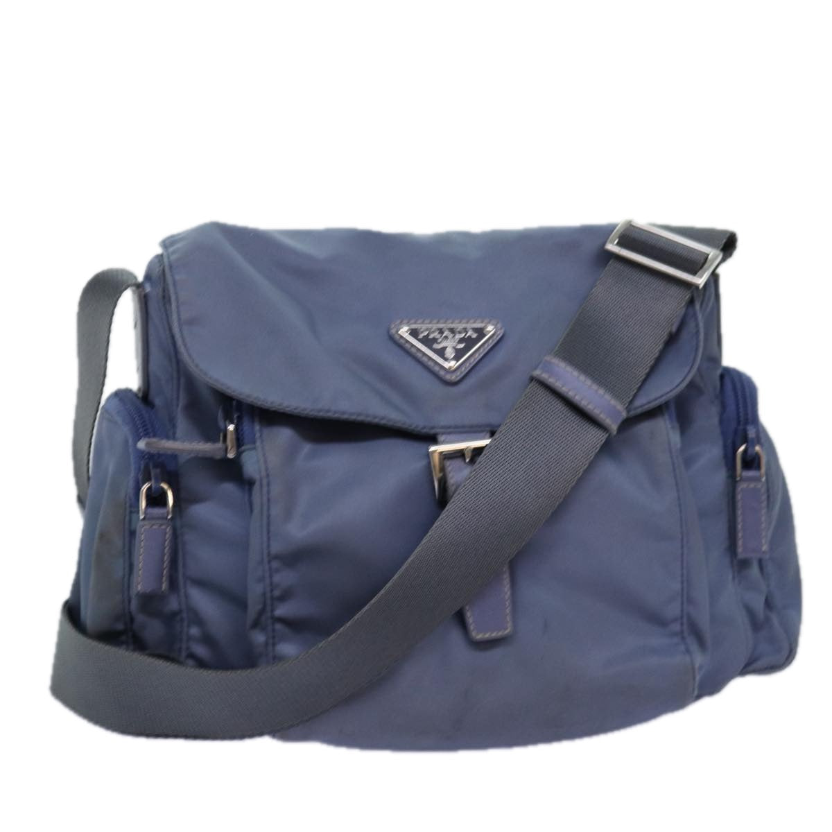 PRADA Shoulder Bag Nylon Blue 74963