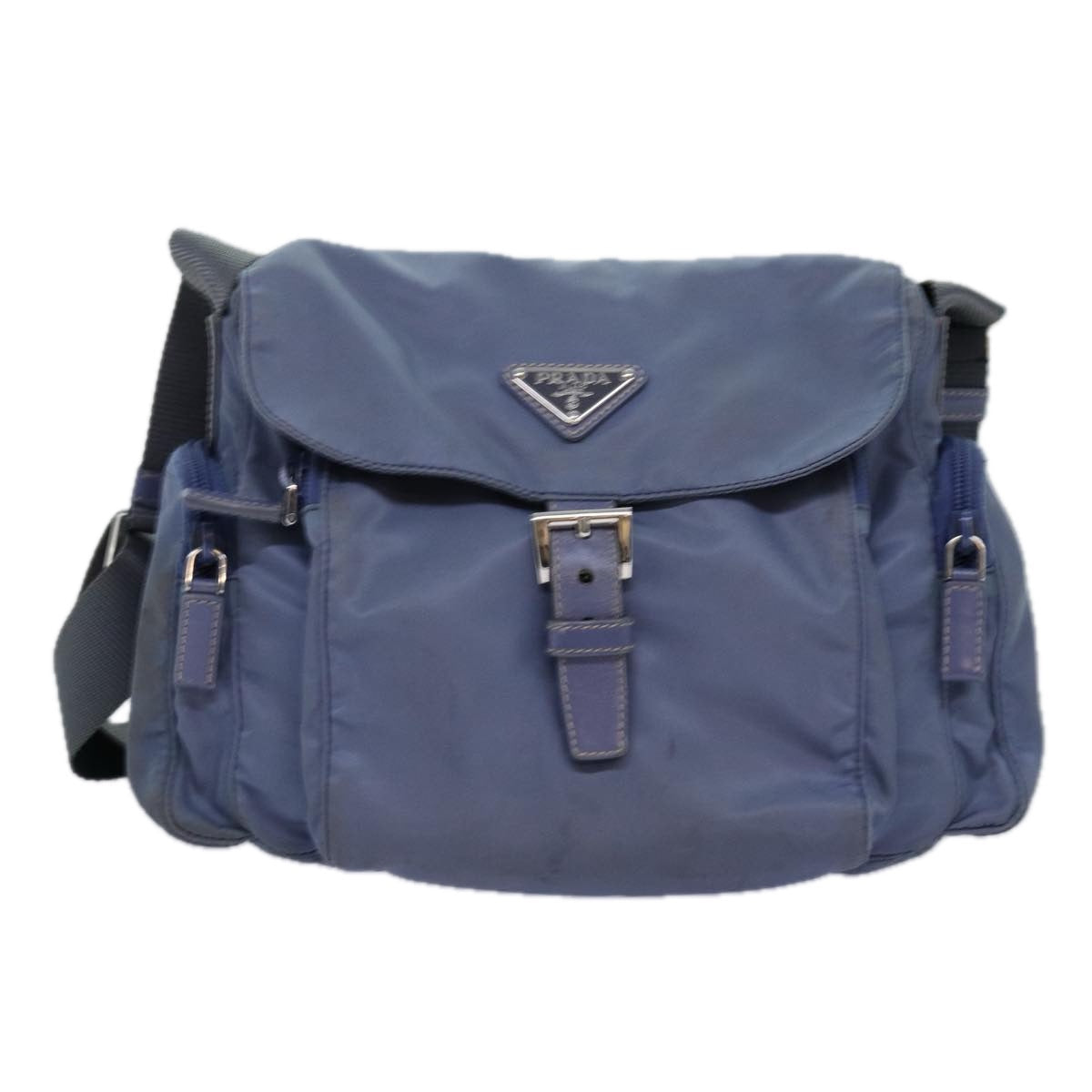 PRADA Shoulder Bag Nylon Blue 74963